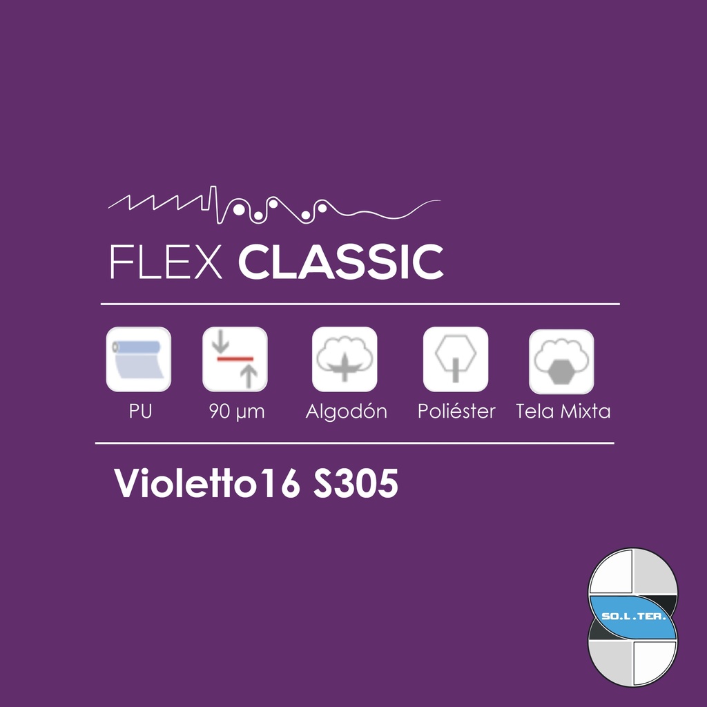 TERMOTRANSFERIBLE CORTE SOLTER CLASSIC VIOLETTO16 S305 0.50 MTS
