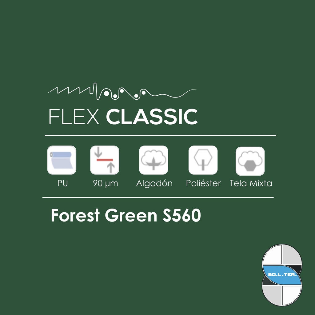 TERMOTRANSFERIBLE CORTE SOLTER CLASSIC FOREST GREEN S560 0.50 MTS