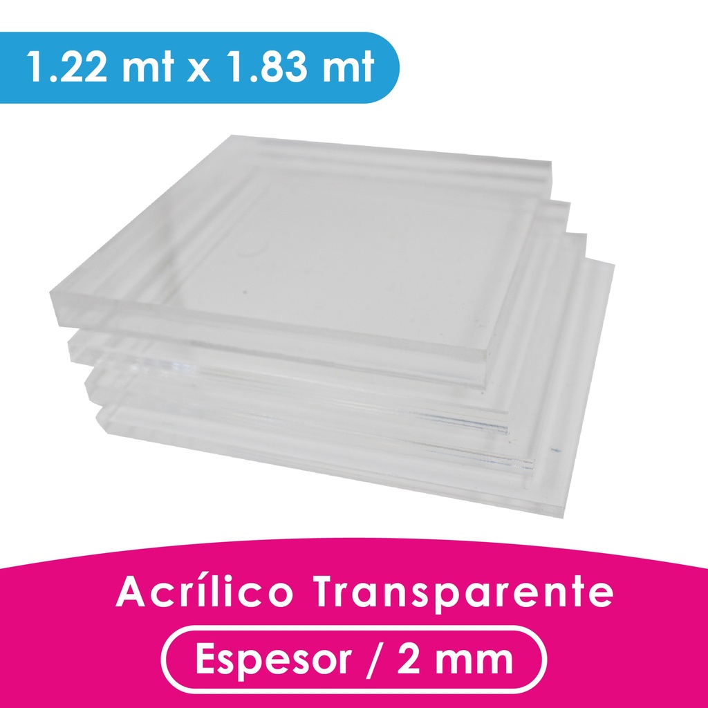 ACRILICO MGRAF TRANSPARENTE FUNDIDO 2MM LINER PLASTICO 1.25 X1.85 MTS