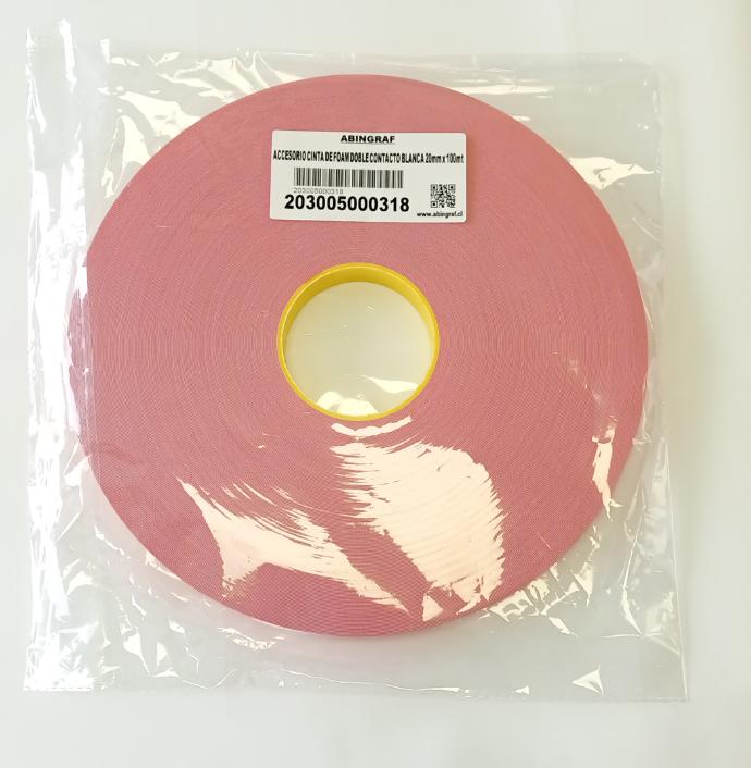 ACCESORIO CINTA DE FOAM DOBLE CONTACTO BLANCA 20mm x 100mt