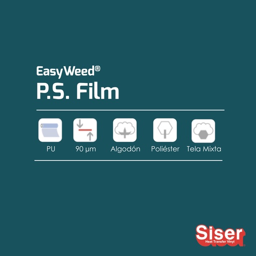 [301050111012] TERMOTRANSFERIBLE CORTE SISER PS FILM TURQUESA 0.50 MTS