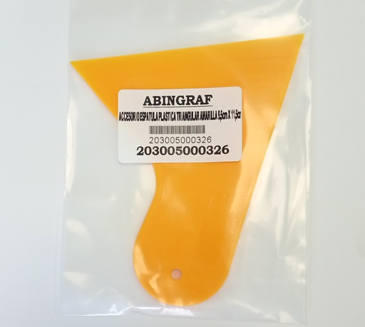 [203005000326] ACCESORIO ESPATULA PLASTICA TRIANGULAR AMARILLA