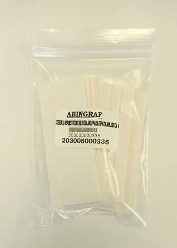 [203005000335] ACCESORIO REPUESTOS DE FIELTRO BLANCO PARA ESPATULA PLASTICA  4cm X 10cm